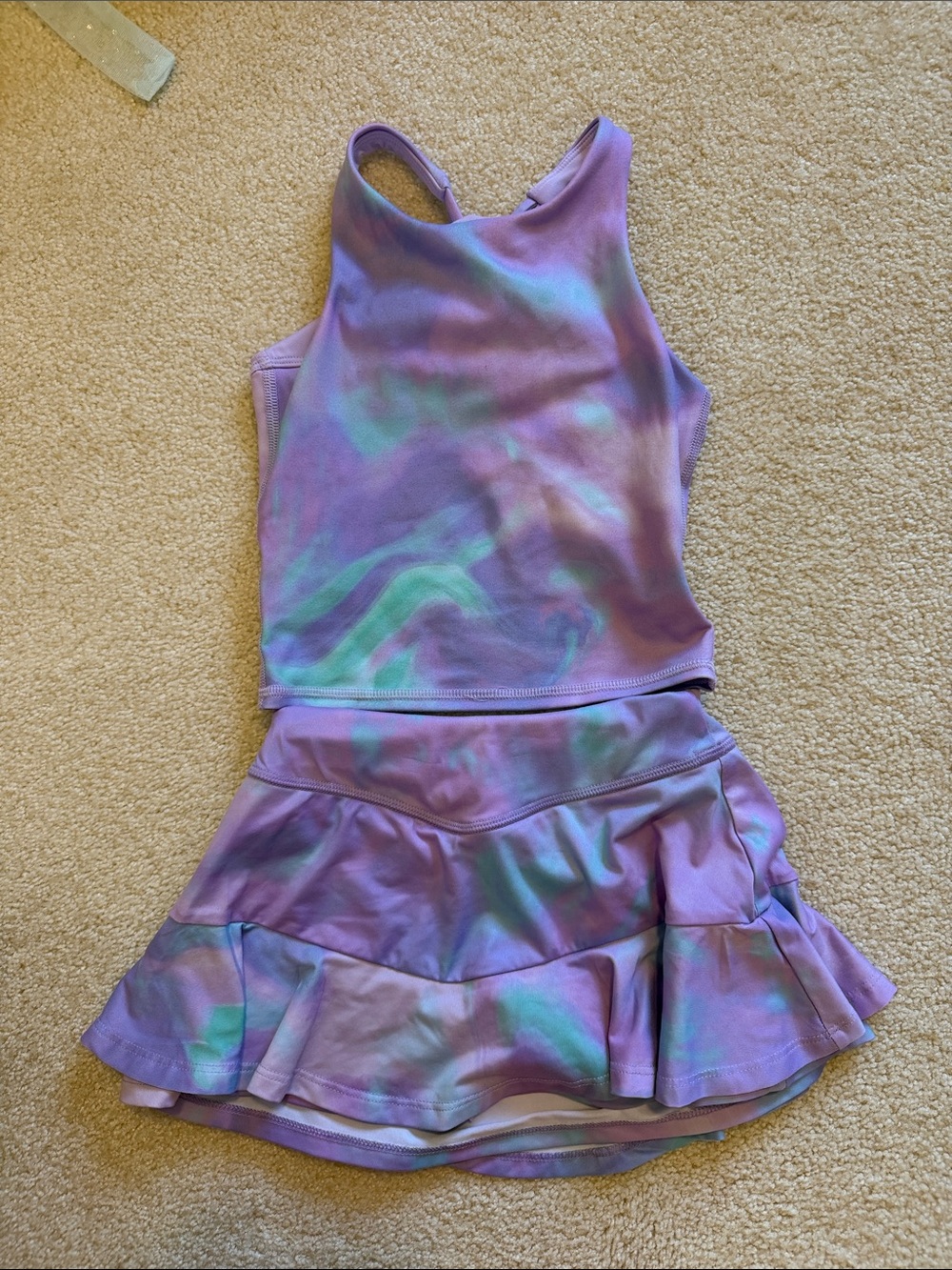 all in motion Lavender Tie-Dye Active Shorts
